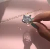 Chouchong Unico nuovissimo gioielli di lusso vero argento sterling 925 taglio smeraldo topazio bianco grande diamante festa donna fede nuziale anello regalo