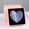 Blue Sodalite Gua Sha Tool Gua Sha naturale Massaggiatore facciale Massaggio Corpo Collo Mento Anti invecchiamento Rughe Gonfiore Bellezza Guarigione Strumento per la cura della pelle