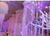 Lyxig akryl ljuskristallblomma Stativ Crystal Beaded Wedding Aisle Pillar för bröllop Decor Senyu0115