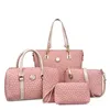 Pink sugao designer handbag women tote bag 5pcs set high quality pu leather handbag fashion bags messenger crossbody shoulder bag2118