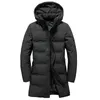 Design di alta qualità inverno inverno giacca lunga uomo uomo classico anatra spessa anatra giù soprabito maschio termico grande parka 4xl