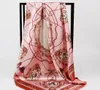 Europa en de Verenigde Staten Nieuwe 90cm dame gedrukt zijde satijn sjaal sjaal vierkante sjaal fabrikanten groothandel
