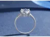 Clear CZ Big Diamond Water droplets RING 925 Sterling Silver plated Teardrop Rings for Women Girls Wedding Gift Jewelry Retail box6879819