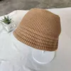 Nueva moda Otoño Invierno mujeres pescador gorras mujer color sólido lana tejido plano cubo sombreros calle tendencia gorra mujer Stingy Brim sombreros