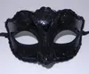 Nouveau Belle jante en dentelle peint costume boule demi-visage masque de renard masque noir et blanc WL822