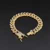 Hiphop legering armband heren diamant cuba armbanden 12 mm brede vlindergespelen sieraden eenvoudige overdreven armband7153812