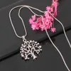 Tree Of Life Pendant Necklace Women chic Jewelry Crystal Statement Necklaces & Pendants Christmas Gifts Bijoux Rose Gold Long Chain Necklace