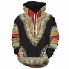 Sweat-shirt à capuche décontracté Men des femmes Fashion African Dashiki imprimé sweatshishies Sweats Sweats Hip Hop Sweat-Trackie