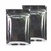 Différentes tailles Tear Notch Aluminium Foil Zip Lock Bag Sacs de stockage thermoscellables Noir / Bleu / Argent / Vert / Rouge / Or / Violet