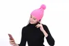 最新の女性のソフトウォームブルートゥースの帽子ニットビーニーキャップハンドフリーミュージック帽子ワイヤレスBluetooth HatスマートフォンステレオヘッドセットスピーカーDHL
