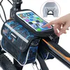 Fahrradtasche Fahrrad-Oberrohr-Handytasche Fahrrad-Aufbewahrungstasche Wasserdichter Touchscreen-Handyhalter Tasche Fahrradzubehör Sportwerkzeuge