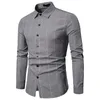 Designer en gros mens automne et hiver chemises décontractées à manches longues en coton chemises habillées à carreaux POLO pour hommes purs vêtements sociaux pour hommes