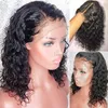 13x4 Curly lace frontal Human Hair Wigs With Baby Hairs Bleached Knots Brazilian Remy 360 Laces Front Wig Pre-Plucked 130% Density diva1