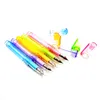 Set di 5 penne stilografiche colorate con sacca d'inchiostro Penna a inchiostro per calligrafia in plastica da 0,5 mm per scrivere materiale scolastico per ufficio Cancelleria carina