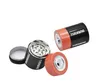 Creative Battery Molding Metal Smoke Grinder 3-Layer Manual Aluminum Alloy Smoke Crusher