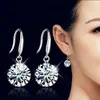 Bruiloft verloving Earring Stud Princess gemaakt diamanten sieraden vrouwen oorring hiphop hoepel oorbellen wil en zand dropship