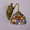 Europese retro lampen Tiffany gebrandschilderd glas decoratie woonkamer slaapkamer bar club gangpad helder balkon wandlamp