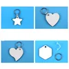 Blank keychains For Sublimation Mdf Heart Round Love Key Chain Thermal Transfer Printing DIY Blank Material Party Favor T2C5234