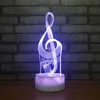 Note de musique créative 3D lampe de Table LED veilleuse 7 couleurs changeantes chambre sommeil éclairage décor à la maison cadeaux