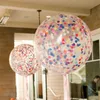 36inch Confetti Sequin Balloons Clear Latex Balloon for Wedding Birthday Halloween Party Decoration Balloons 8 Color HHA943