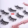 Yeni Manyetik Kirpikler Eyeliner ve Cımbız Ile 4 Pairs 5 Manyetik Yanlış Kirpikler Sıvı Eyeliner Makyaj Seti Kullanımlık Kirpik Yok Tutkal Gerek