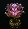 Gold table lamp Work Buddha Music Speaker Light Flower Fancy Colorful Changing LED Lotus Flower Romantic Wedding Decoration Party Lamp
