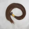 Human Hair Extensions 12-24 "200 STRANDS LOT KERATIN STIG Brazylijskie przedłużenie włosów Remy 1Gram Strand Fala prosta