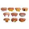 Halloween Denture Toy Vampire Teeth Zombie Incisors Funny Tricky Soft Plastic Teeths Scary Toys for Children Horror Disguised Props