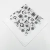 men's cotton handkerchief 54x54CM Pure Cotton Black and White Square Handkerchief Riding Outdoor Headscarf