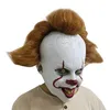 2020 فيلم Stephen King's It 2 ​​Joker Pennywise Mask Full وجه الرعب المهرج اللاتكس قناع هالوين حزب الرعب تأثيري الدعامة