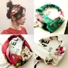 Kadın Kızlar Yaz Bohemian Saç Bantları Baskı Bantlar Retro Çapraz Türban Bandaj Bandanalar Hairbands Saç Aksesuarları Headwrap