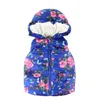 MUQGEW veste pour tout-petits enfants bébé Grils garçons sans manches imprimé fleuri à capuche chaud manteau hauts gilet pour filles winterjas meisjes