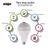 Anspo 1080P 2MP WiFi Panoramic Bulb Security Cameras 360 Degree Home Security Camera System Wireless IP CCTV 3D Fisheye Baby Monitor