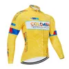 2024 Yellow Colombia Cycling Jersey Long Sleeve Set Maillot Ciclismo Road Cykel ridning Kläder Motorcykel Cykelkläder P5