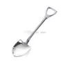 Dining 100pcs Home Garden Stainless Steel Spoon Shovel Shape Design Coffee Ice Cream Soup Honey Spoon Long Handle Tea Spoons KD1