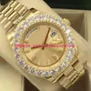 10 Style Luxury Watches 18kt Silver GOLD Bigger DIAMOND Bezel 228348 Automatic Fashion Men's Watch Wristwatch