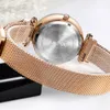 Nieuwe curren luxe vrouwen kijken naar mesh dames klokmagneet buckle starry diamant geometrisch oppervlak casual jurk kwarts polshorloge y15664149