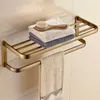 Antieke bronzen badkamer accessoires sets handdoek plank handdoekhouder toiletpapier houder gewaad haak badhardware1