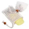 9 * 14cm maken bubbels zeep saver sack zeep pouch soap opbergtas trekkoord houder bad benodigdheden bad toiletartikelen CCA11208-2 50PCS