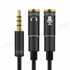 3.5mm kabel rozdzielacza audio do komputera jack 1 mężczyzna do 2 żeński mikrorek Y Splitters Aux Splitter Kable