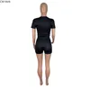 Kadınlar Para Konuşmaları Setlerinde Baskı Oneck Tshirt Hole Shorts Takım İki Parçalı Set Sport Moda Trailsuit Street Eşleştirme Seti Kıyafet8425973