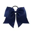 8 pouces grand solide Cheerleading ruban arcs gros-grain Cheer arcs cravate avec bande élastique/bande de cheveux en caoutchouc filles belle EEA1367-3