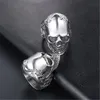 Cool Skull Ring Heren roestvrijstalen vingerringen Punk Rock Biker nooit vervagen Sieraden Cadeau voor hem Party Accessoires 8646179253