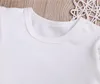 ベビーガールズ服子供ファルバラソリッドTシャツフリル長袖トップスコットンカジュアルシャツToddle Boutique TeeファッションスポーツブラウスB6180