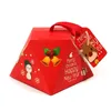 DIY Christmas Candy Box Merry Christmas Gift Paper Box Bell Christmas Tree Red Green Box Xmas Candy Cookies Wrap Boxes