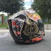 Malushun MLU012 Motorcykelhjälm Kvinnor Flip Up Motocross Hjälm Moto Hjälm Capacetes Poker Printing Casque Moto ABS Material2999383