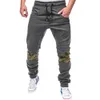 Wiosenne lato męskie spodnie swobodny elastyczna talia Slim Fit Długie spodnie Modne męskie spodnie dresowe Cargos Pantalones Hombre W620