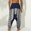 2020 Moda Trend erkek Boho Ulusal Tarzı Gevşek Çapraz Pantolon Rahat Kolaj Eğlence Pantolon Yeni Egzersiz Spor Dipleri