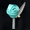 2019 New 20 Colors Flower Lapel Pin Mens Wedding Boutonniere Handmade Wedding Brooch Boutonniere Buttonhole Grooms Boutonnieres nique Design