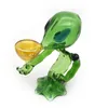 Hookahs Bong Alien Glas Vattenrör Recycler DAB Rig Rökning Handrör Höjd 16.5cm 6.49inch